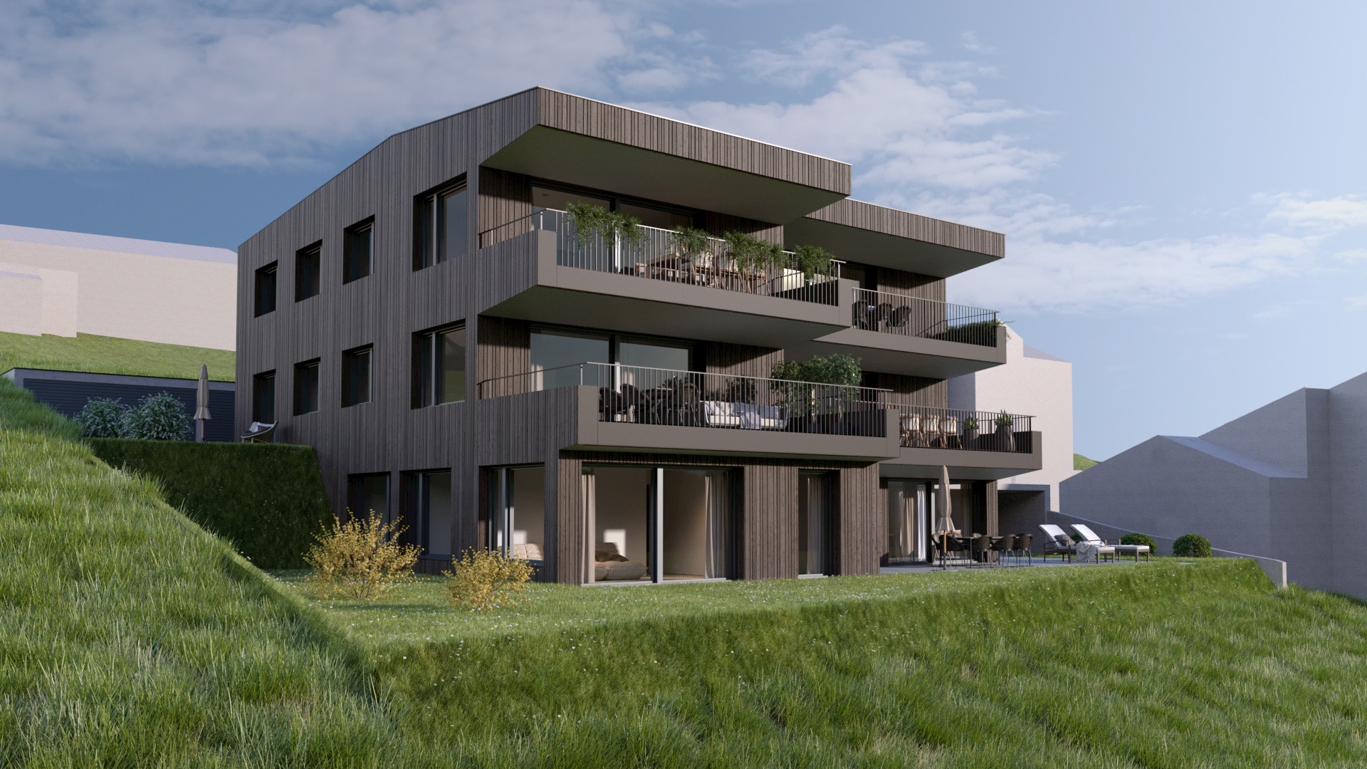 Neubauprojekt am Pillberg - Wohnhaus mit Blick ins Inntal - Hauptbild
